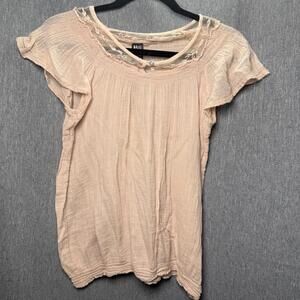 Zara The TRF Collection Women's M -  Pink Soft Classic Lace‎ Cotton Boho